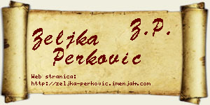 Željka Perković vizit kartica